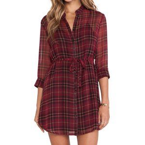 Jack by BB Dakota Beet Classy Plaid Dress